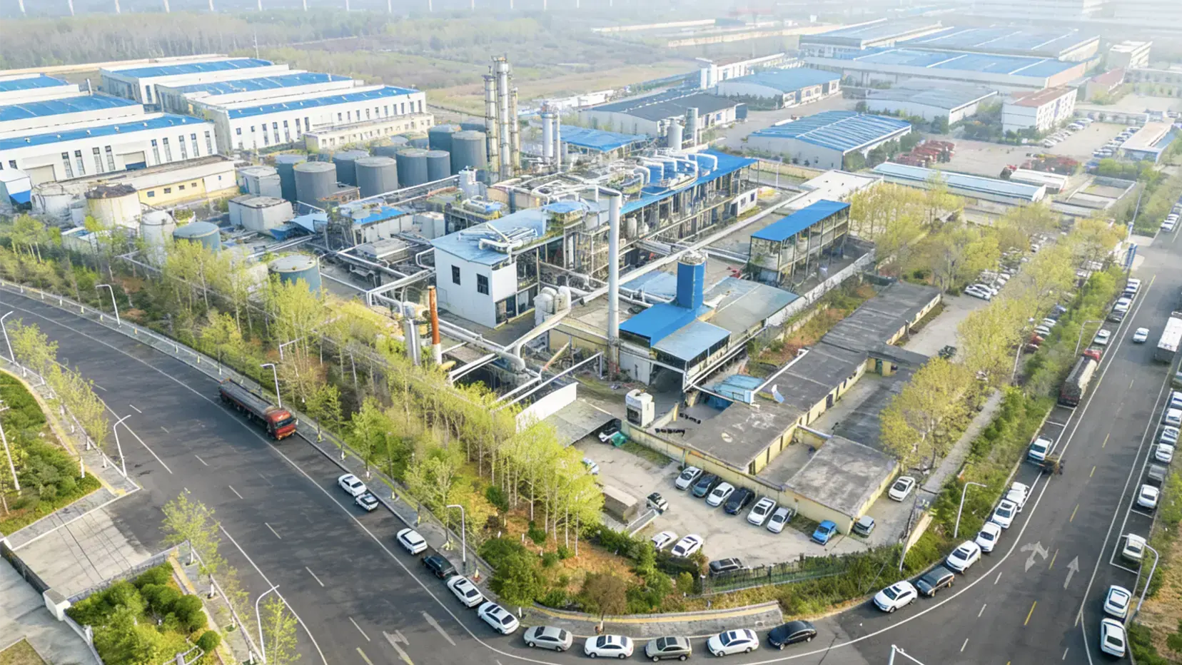 Shandong Changxing chemical plant overview - DOTP plasticizer and 2-Octanol production base
