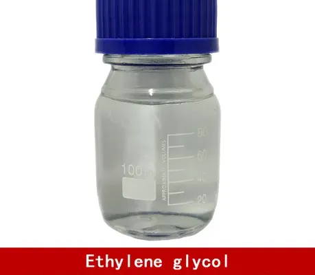 Ethylene glycol product in industrial storage container
