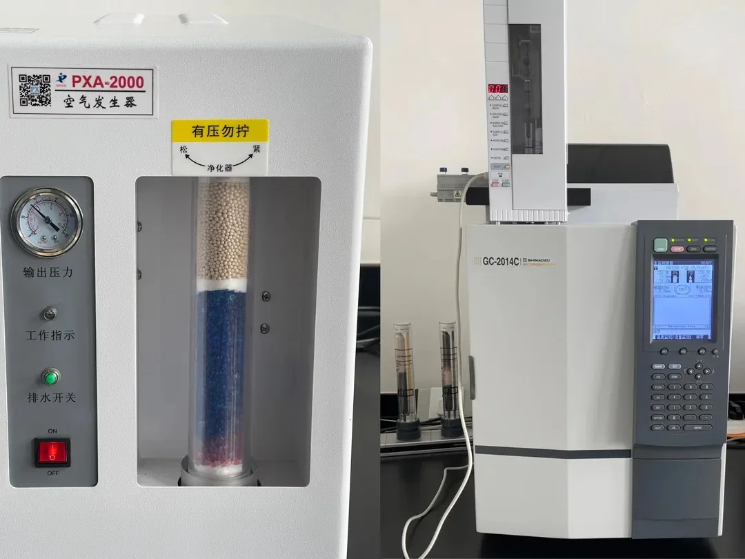 Laboratory technician performing precise chemical analysis using advanced spectrometry equipment