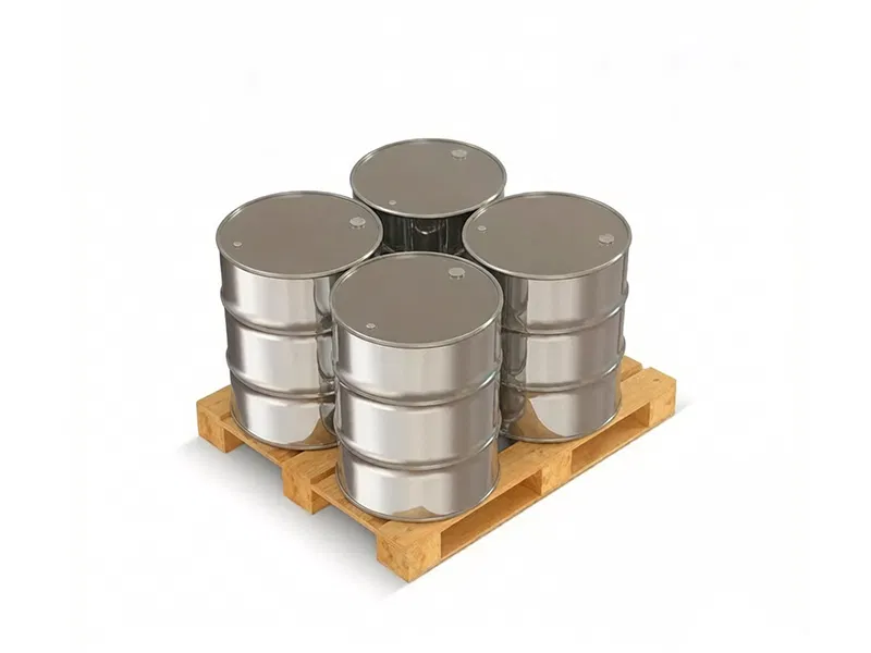 Blue galvanized iron drum for chemical packaging