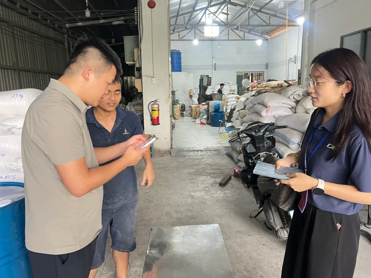 Visiting a local Vietnamese PVC granules factory