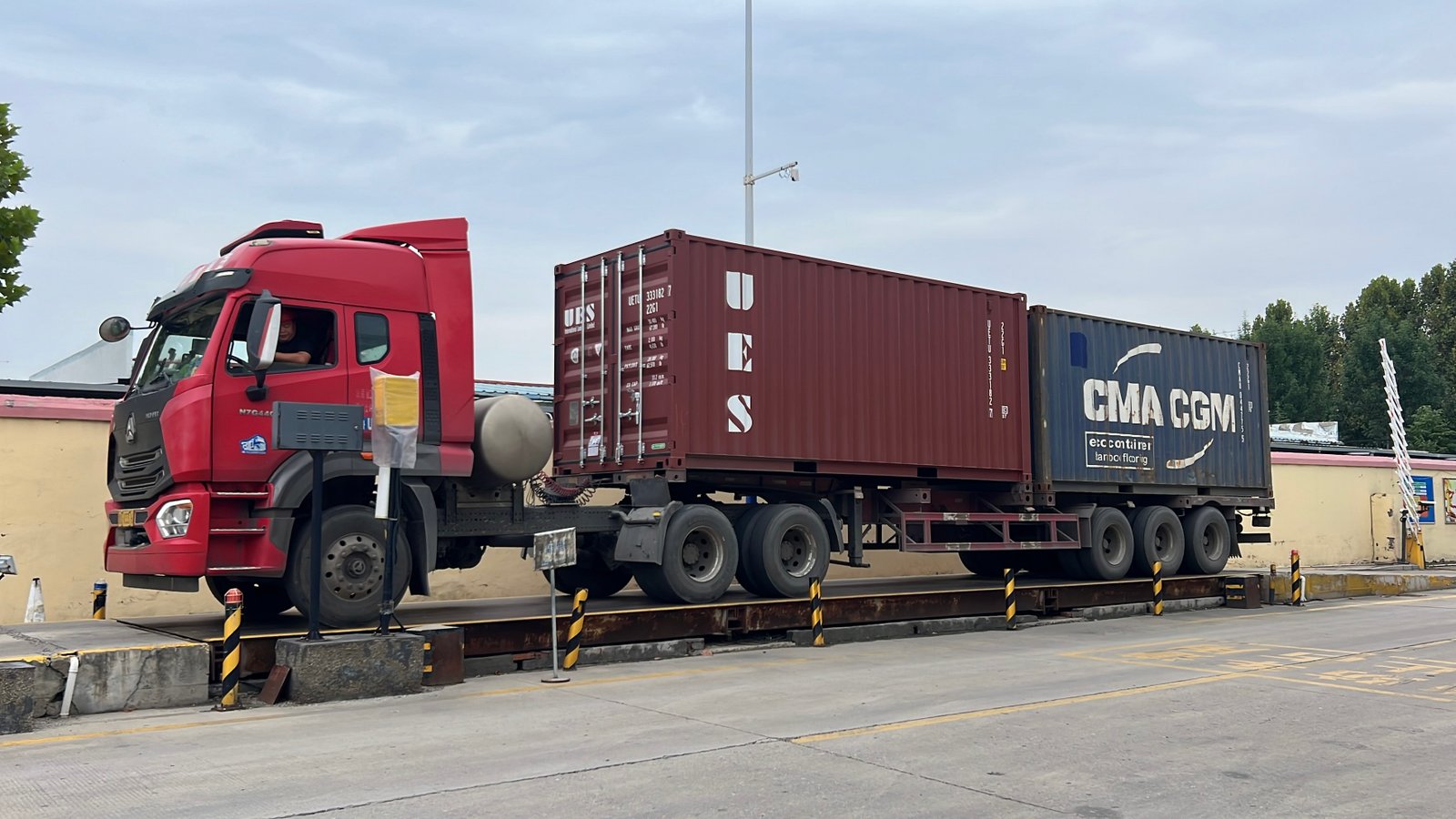 DOTP truck entry weighing at Shandong Changxing factory gate